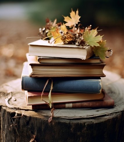Buchauswahl im Herbst