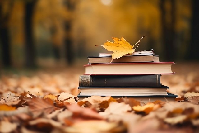 Buchauswahl im Herbst