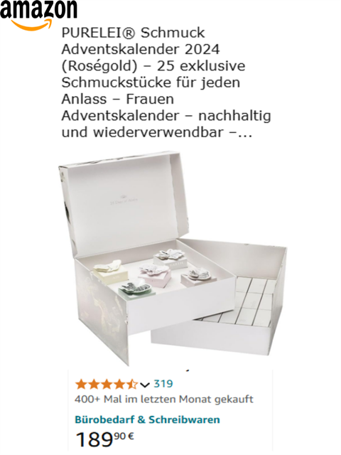 PURELEI® Schmuck Adventskalender