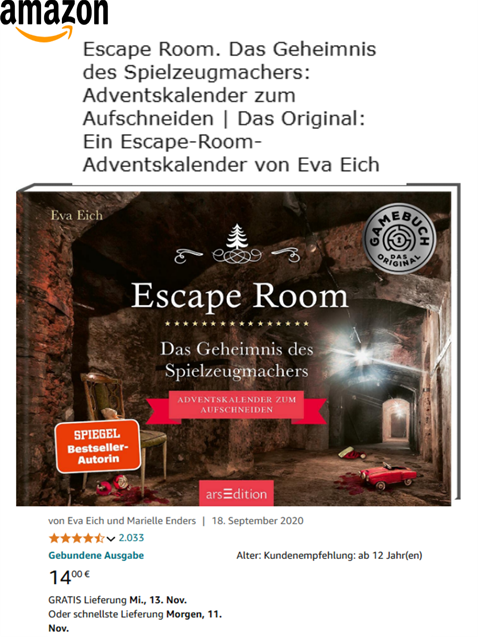Escape Room. Das Geheimnis des Spielzeugmachers