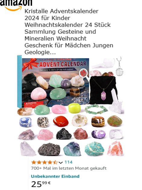 Kristalle Adventskalender