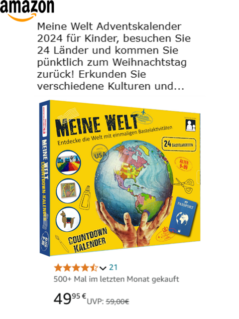 Meine Welt Adventskalender